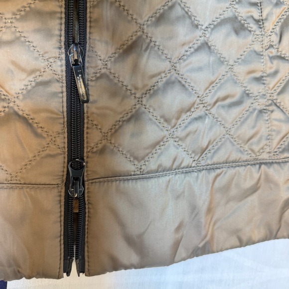 Laundry by Shelli Segal Quilted Jacket Leopard Lined Mid Length Womens sz M EUC - Picture 9 of 9